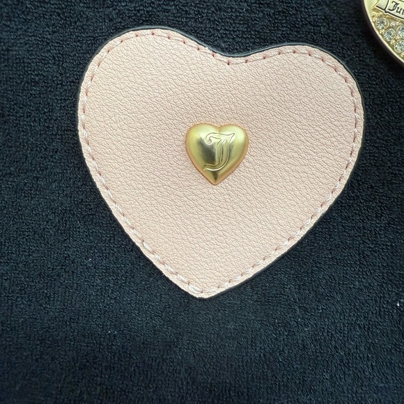 NWT Juicy Couture Liquorice/Pink 💕Diamond 💎 Lovers Club Wristlet - Picture 4 of 6